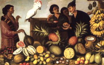 exotische Füchte in Ostindien