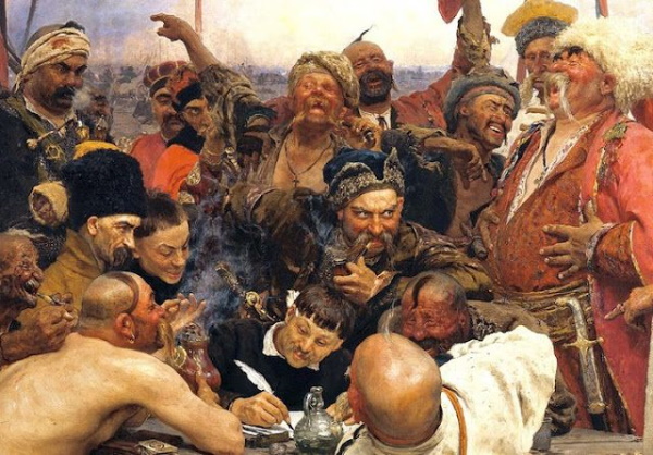 Repins berühmtes Bild der Zaporoger Kosaken
