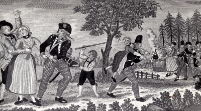 plündernde französische Soldaten