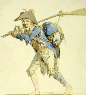 abgerissener französischer Soldat