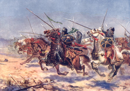 schwere persische Reiter