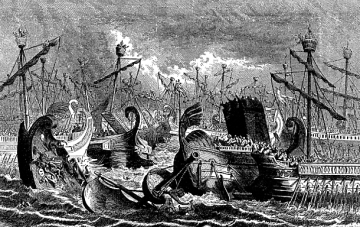 Seeschlacht zwischen Karthagern und Römern