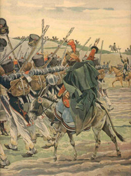 französische Truppen mit Vivandiere