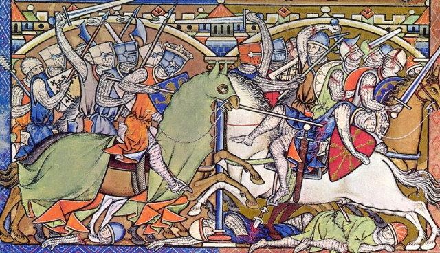 Schlacht zwischen Rittern