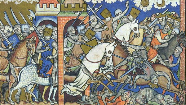 Ritterschlacht im 14. Jahrhundert